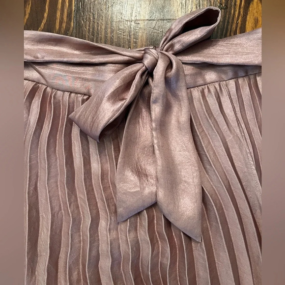 MAEVE ANTHROPOLOGIE Paulina Pleated Midi Skirt Bow Tie at Waist SOLD OUT - Picture 8 of 12